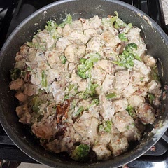 I omitted the spinach but added bacon and used sun dried tomatoes.