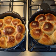 Made a double batch. Came out great! I did not have AP flour so I substituted with 50/50 cake and bread flour.