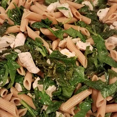 easy, simple, healthy. A bit dry, could use more sauce. I think next time I'll add some chicken broth. it tastes best when spinach is just wilted not cooked. 