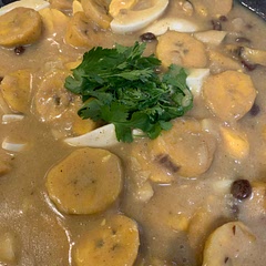 This was easy to make but was a bit bland and lacking in flavour. I followed the recipe but needed to add more water to the recipe to stop it sticking as the green bananas took a lot longer than the recipe suggested (at least twice as long, if not three times). I was a bit disappointed that it wasn’t more flavoursome. You could easily reduce the amount of butter used in the recipe by half to improve the health score or substitute some of the butter for vegetable oil.