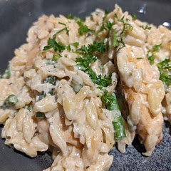 This is delicious!!!  Will make again...and again...and again!

We used chicken breast tenders.  Next time we will chop them up before mixing them in.