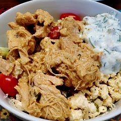 I put my chicken into a mediterranean quinoa bowl. Really good recipe. I added extra seasonings and spooned in the yogurt last. My husband loved it as well. Will definitely make it again.