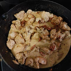 As anyone can see I cut up the chicken to make sure that there will be leftovers. My husband LOVED this recipe and asked me to make sure this was a keeper recipe