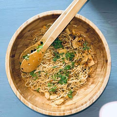 Added some vegetarian chicken. Loved it.