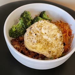 Awesome dish! I used ground turkey and added a couple of teaspoons of rice wine vinegar and more garlic to the sauce then served it with a fried egg, shredded carrots and steamed broccoli in addition to the sesame seeds and green onions! Definitely adding this to the rotation!