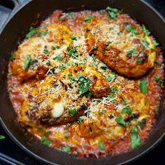 Recipe was pretty easy! With prep and cook time probably took about 40 min. Paired with spaghetti and garlic bread.