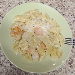 Was not as cheesy as I was hoping it would be. Next time might consider using a pre made alfredo sauce. Was pretty oilly as well. The shrimp tasted amazing but otherwise a little lack luster.