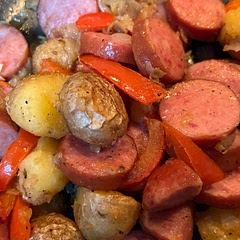 Kids don’t like red peppers or onions, but they loved this!