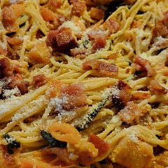 Oh mama this is GOOD!!! Like addictive I can't so eating it good! My son doesn't like tomatoes, he wolfed it down. My daughter doesn't like spicy, she loves this! This dish got 4/4 thumbs up from this house!