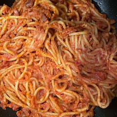 Added some pancetta! Didn’t come out as creamy but still is amazing :) practice makes perfect