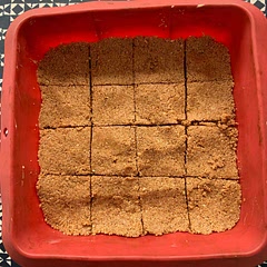 This was an easy recipe. The gari was available in the World Food section of my local supermarket. The finished dish had a nutty flavour but the texture was a bit sandy.