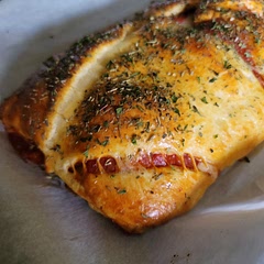 I'd bake it about 5 min longer or it's a bit doughy