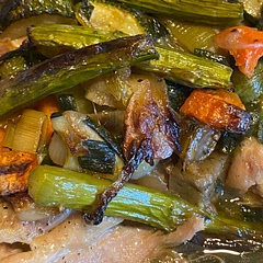 Replaced potatoes with zucchini. Amazing dish!