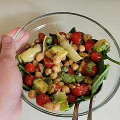 I'm not a huge fan of mint in salads, so I omitted and served on a bed of spinach. It was very good.