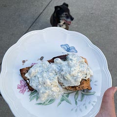 Really good. made without the salad because i wasnt that hungry & bella wasnt feeling very photogenic today ;)