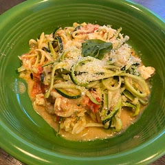 I used zoodles instead of spaghetti squash - still turned out great! I kick up the crushed red pepper because we like things on the spicy side
