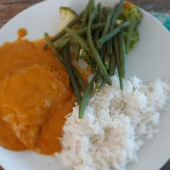 It was so tasty and moreish. My husband has requested this to become a regular dish on our menu! I served it with fine beans and broccoli that I steamed.