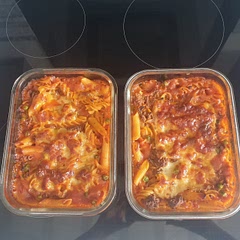 For 4 portions used 2 cups of pasta and 2 tins of tomato soup, also added frozen peas