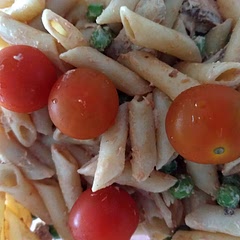 So yummy!  But I always add more BBQ sauce to give it a bit more of a kick!   And garnish with cherry tomatoes!