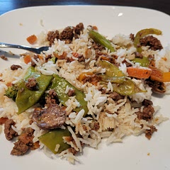 Added a ton of veggies and doubled the sauce. As others suggested, halved the brown sugar, and next time I will add even less. 
Overall easy and delicious!