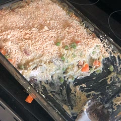 This. Is. Amazing.

I cannot express how delicious this is! I cut up fresh carrots, made homemade poultry seasoning, and added a little more seasoning than the recipe called for.
I will absolutely make this again!