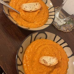 This was so colorful and fun to make. So many gorgeous vegetables. I recommend less garlic and less celery, and I used coconut milk instead of almond milk. Would make again!