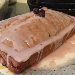 Mmm...very good. Added a tablespoon more sugar, used wild blackberries, and powdered sugar instead of the extra fine granulated one they called for. Added lemon extract to the glaze. Squeezed some juice out of about 7  blackberries (small ones) and added that to the glaze to make it pink.