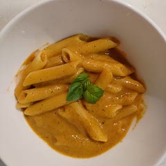 The sauce has a weird taste, maybe from the coconut milk. Adding more basil helped neutralise this. The texture was nice and better than eating sliced zucchini but I'm not sure I'd make this again... or maybe one more try with evaporated milk. My toddler hated it.
