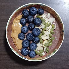 This is so yummy!  I increased the cocoa powder to 1 tablespoon, also added 1/2 cup Greek Yogurt and pinch of salt. I used only 1/3 cup of unsweetened nut milk.