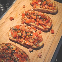 1. Try it with a balsamic glaze instead.
2. Roma tomatoes only. 
3. Butter the toast.
4. Consider adding anchovies.