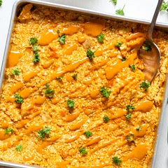 I devoured this casserole! It is quick, easy, healthy and flavorful.