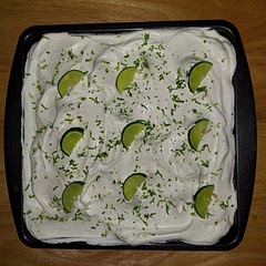 This was really good. Only thing is I didn't really have even layers with the filling. I'll either double it next time or perhaps just do 2 layers. But SO delish!