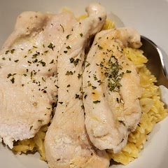 Took out the wine and lemon and put in chicken stock and heavy cream instead. Came out so tasty!! Partner was begging for seconds!