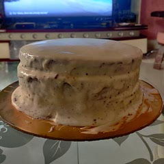 I reduced the sugar to about 275g since the quantity looked too much. Ended up being runny and could not layer a cake with it nicely.  Icing was really tasty but the cake looked sloppy. The way mine turned out was perfect to just cover a loaf cake. The authors recipe with 500g sugar probably does have a stable frosting, but I don't want to consume that much sugar in just the frosting.