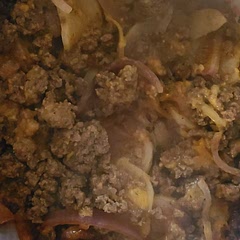 Very basic recipe, but easy to make and the meat and potato loving men in my house loved it.  Substituted ground venison for ground beef.