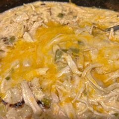 Used green chili enchilada sauce instead of red. Turned out really good. Will make again!!
