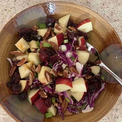 Added red cabbage to give it more crunch.