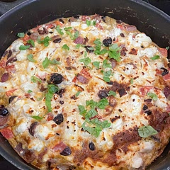 Easy and yummy!  I used 8 egg whites and 4 whole eggs.
