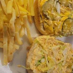 I did a regular burger and made these as a single burger big mac.