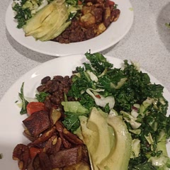 Made with the lemony kale salad instead. Nice mix of fresh and zesty, with crunch and spice