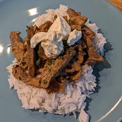 Didn't have porcini powder and didn't want to buy it just for this recipe so I chucked a bit of miso paste in with the stock. Also fully agree with comments on the original, the steak doesn't need 8 minutes!!! We had thin sirloins and did 2 minutes per side. Also used creme fraiche as that's what I had. Served it with rice. Absolutely gorgeous for a treat meal.