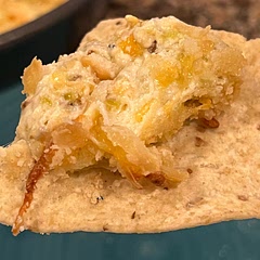 Goes together quickly. So delicious when Shishito peppers are in the garden! We serve on tortilla chips.
