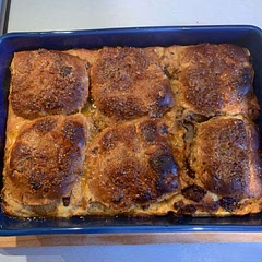 Very nice and easy to make. When I make it again I would not add the chocolate as I did add brown sugar on the top to get a crust and it became very sweet, almost too sweet.