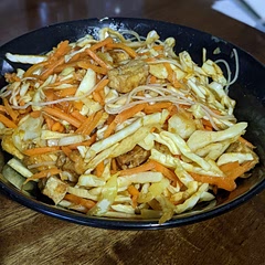 Tasty, very quick and easy. The tofu could do with a bit of seasoning before frying but otherwise good. The sauce is lovely!