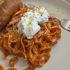 Delicious! I added some burrata on top to balance the spice, and of course a side of garlic bread😋