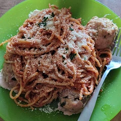 It was a little bland so we will probably add some more seasoning and pesto. Didn’t have bread crumbs so had to use quick oats. Might be why it was dry.
We will try again.