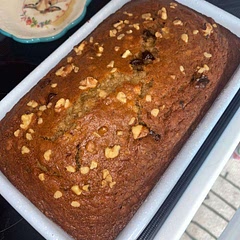 I added a couple handfuls of chocolate chips and walnuts, sooo good! Definitely the best banana bread recipe I’ve found yet