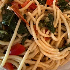 I added red peppers as well as Italian seasoning, basil & fresh minced garlic. It was delicious. My kids loved it too.