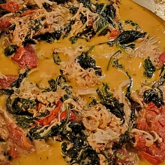 Used leftover chicken. Yummy!