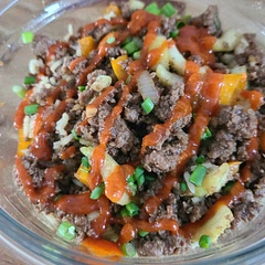 I used more garlic, of course, and added some vegetable's that I had on hand - bell pepper, onion and celery. It was quick, easy and delicious.